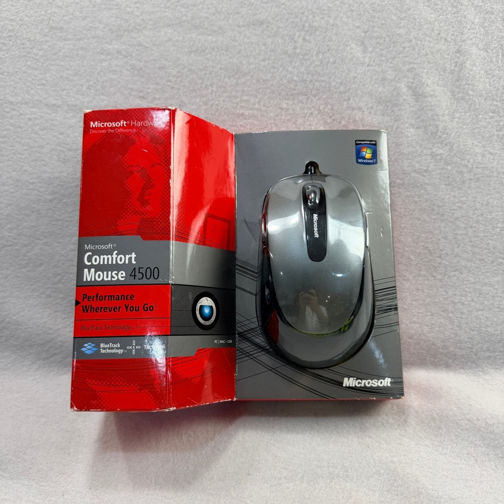 Microsoft Comfort Mouse 4500 Wired BlueTrack Technology Dark Gray 4FD-00025
